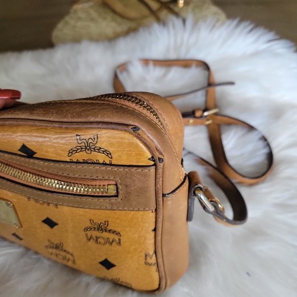 100% Authentic congnac MCM vintage crossbody bag - Picture 15 of 15